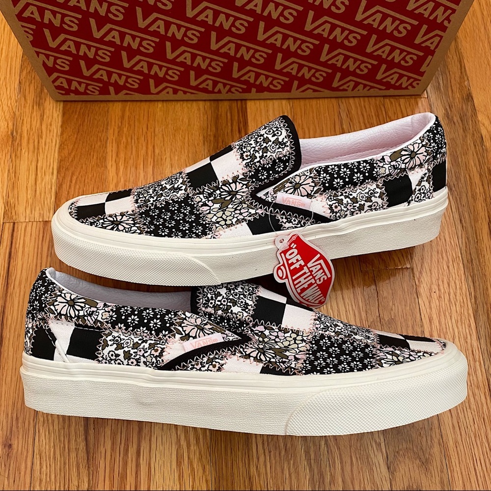 Vans Classic Slip On Patchwork Floral Women’s Sneakers - Picture 6 of 6